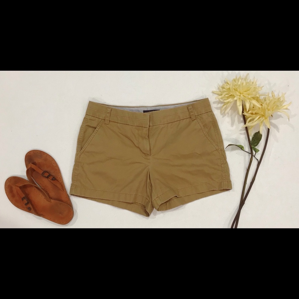 Tan J Crew Chino Shorts